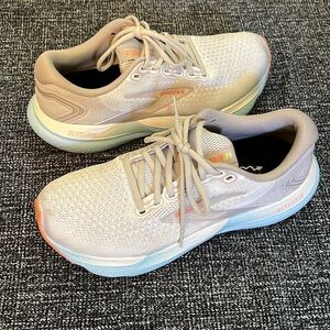 Brooks Glycerin 21 Women's Size 9.5M (B) coconut/aqua/sunset Running Shoes